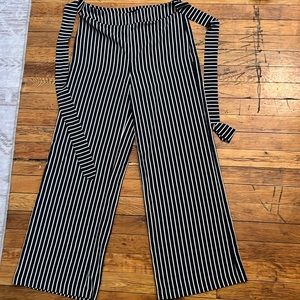 Women’s trousers - navy with white pinstripes